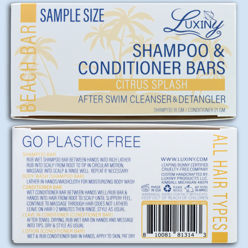 Citrus Splash Shampoo and Conditioner Bar Sample Set