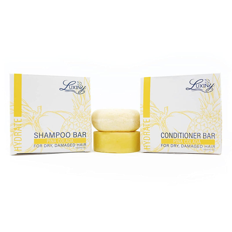 Moisturizing Shampoo Bar and Conditioner Bar Set - Pina Colad